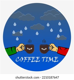 Coffee Time Logo Template Illustration