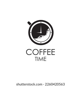 Coffee Time Logo. Vector Illustration Design With Flat Concept.