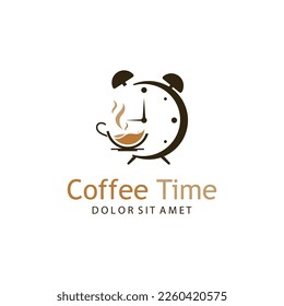 Coffee Time Logo. Vector Illustration Design With Flat Concept.