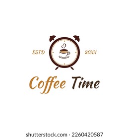 Coffee Time Logo. Vector Illustration Design With Flat Concept.