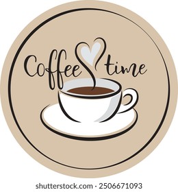 Coffee time logotype, coffee time