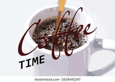 Coffee TIME - Coffee Time Logotype with cup of coffee image