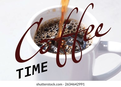 Coffee TIME - Coffee Time Logotype with cup of coffee image