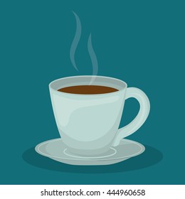 Coffee time oncept represented by coffee mug icon. Property of colorfull illustration