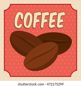 Coffee time oncept represented by coffee bean icon. Property of colorfull illustration