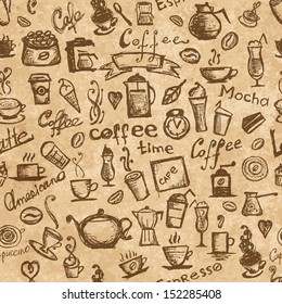 Coffee time, seamless background for your design