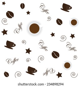 Coffee time, seamless background for your design