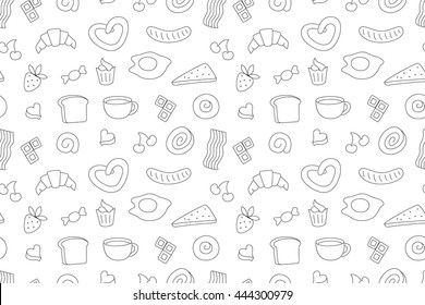Coffee time, seamless background for your design
