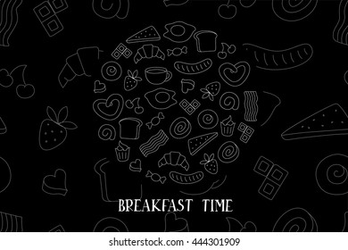 Coffee time, seamless background for your design
