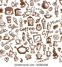 Coffee time, seamless background for your design