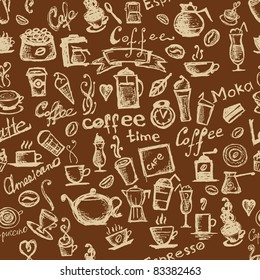 Coffee time, seamless background for your design