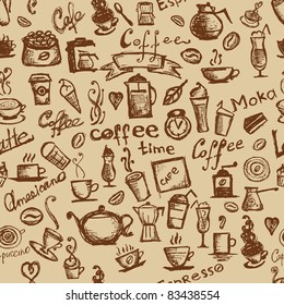 Coffee time, seamless background for your design