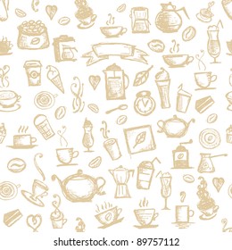Coffee time, seamless background for your design