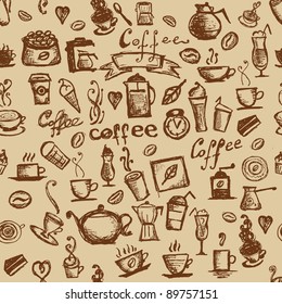 Coffee time, seamless background for your design