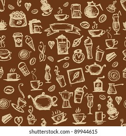 Coffee time, seamless background for your design