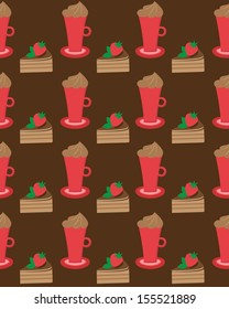 coffee time seamless pattern design. vector illustration