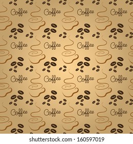Coffee time seamless pattern design. vector illustration