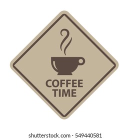 Coffee Time sign vector