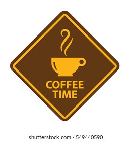 Coffee Time sign vector