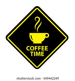 Coffee time sign vector