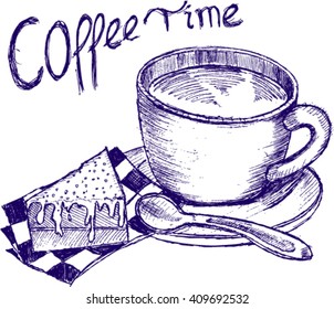 coffee time, sketch