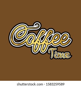 coffee time text design can use for cafe, resto and any design project