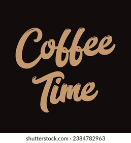 texto en tiempo de café sobre fondo negro.