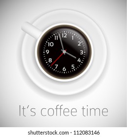 coffee time theme on white background