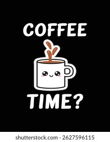 Coffee Time Tshirt Design Eps