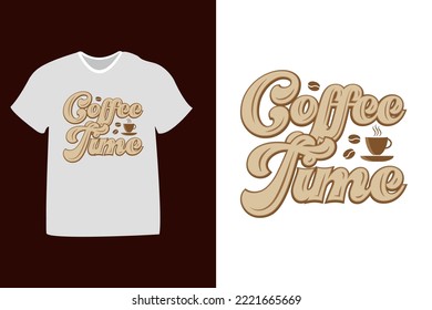 coffee time typography for t-shirt, print, templates, logos, mug
