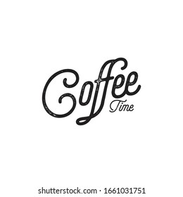 Coffee Time typography vector. Can be used for poster background.