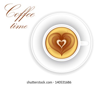 Coffee time vector. 
