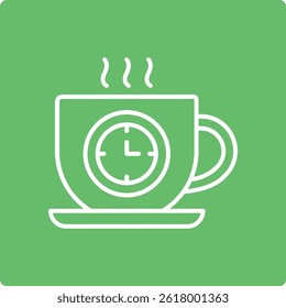 Coffee time vector icon. Can be used for printing, mobile and web applications.
