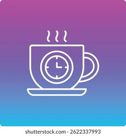 Coffee time vector icon. Can be used for printing, mobile and web applications.