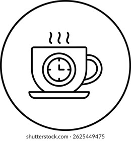 Coffee time vector icon. Can be used for printing, mobile and web applications.