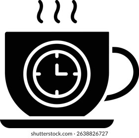 Coffee time vector icon. Can be used for printing, mobile and web applications.