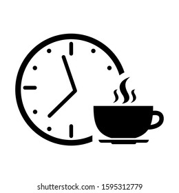 Coffee time vector icon. tea time illustration sign. thin linear symbol for web and mobile phone.