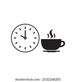 Coffee time vector icon. tea time illustration sign. thin linear symbol for web and mobile phone.