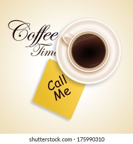 Coffee time. Vector illustration