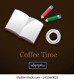 Coffee time. Vector illustration.