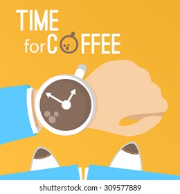 Coffee time vector illustration concept