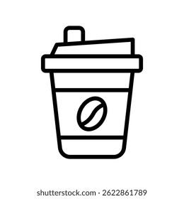 Coffee Time Vector outline icon. Eps10 file 