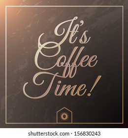 coffee time vintage greeting card