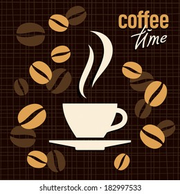 Coffee time vintage illustration for your design