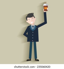 Coffee time,Human resource,Businessman design,clean vector