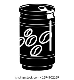 Coffee tin can icon. Simple illustration of coffee tin can vector icon for web design isolated on white background