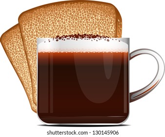 Coffee and toast