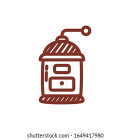 coffee toast machine line style icon vector illustration design