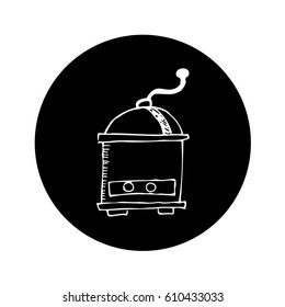 coffee toaster machine drawing icon vector illustration design