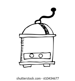 coffee toaster machine drawing icon vector illustration design